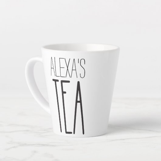 Gepersonaliseerde Tea Mok Cadeautje met naam (Linkerhoek)
