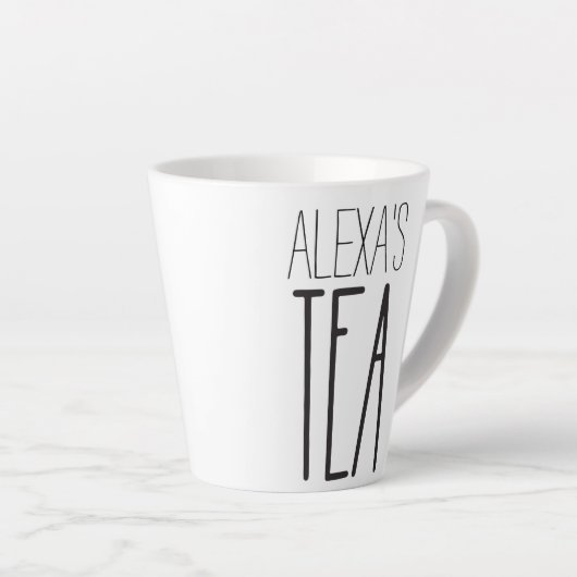 Gepersonaliseerde Tea Mok Cadeautje met naam (Rechterhoek)