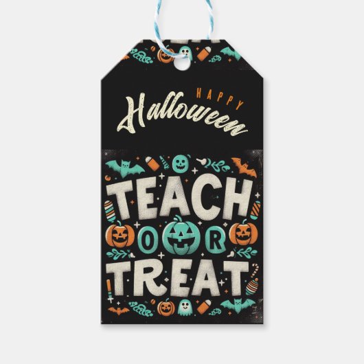 Gepersonaliseerde Teach or Treat Gift label Cadeaulabel (Voorkant)