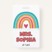 Gepersonaliseerde Teacher Badge Reel (Achterkant)