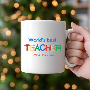 Gepersonaliseerde Teacher cadeau aangepaste Mok vo