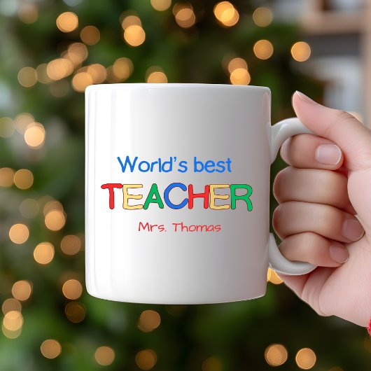 Gepersonaliseerde Teacher cadeau aangepaste Mok vo