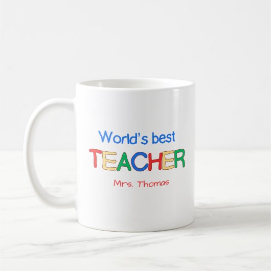 Gepersonaliseerde Teacher cadeau aangepaste Mok vo (Links)