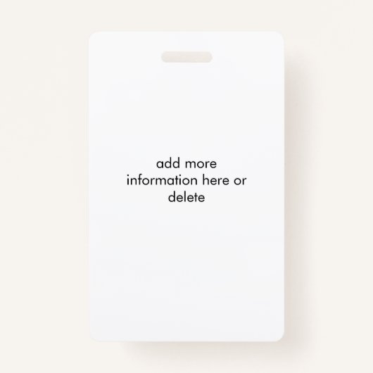 Gepersonaliseerde Teacher Identification Kaart – A Badge (Achterkant)