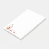 Gepersonaliseerde Teacher Notitieblok Tas met Bow Post-it® Notes (Schuin)