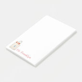 Gepersonaliseerde Teacher Notitieblok Tas met Bow Post-it® Notes (Schuin)