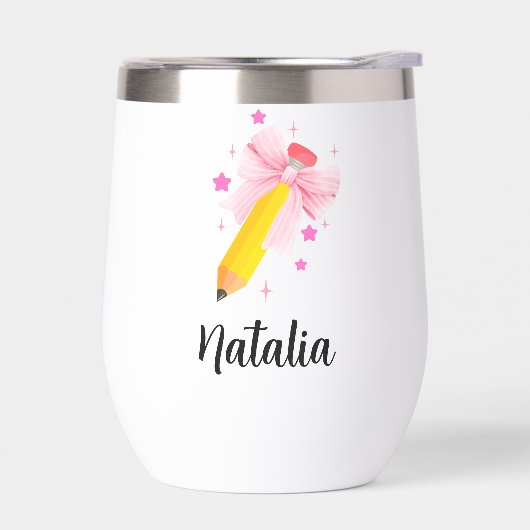 Gepersonaliseerde Teacher Tumbler met naam – Custo (Links)