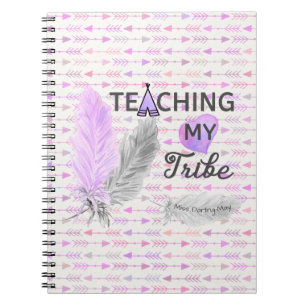 Gepersonaliseerde 'Teaching my Tribe' Roze Pijl Pa Notitieboek