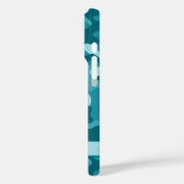 Gepersonaliseerde Teal Camouflage Case-Mate iPhone Case (Achterkant / Links)