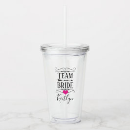 GEPERSONALISEERDE TEAM BRIDE BRIDAL PARTY TUMBLER ACRYL DRINKBEKER