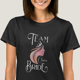 Gepersonaliseerde Team Bruid Bachelorette Hen Part T-shirt