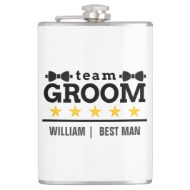 Gepersonaliseerde Team Groom Beste Man Heupfles