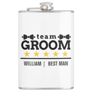 Gepersonaliseerde Team Groom Beste Man Heupfles