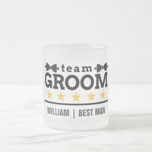 Gepersonaliseerde Team Groom Beste Man Matglas Koffiemok