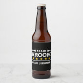 Gepersonaliseerde Team Groom Groomsman Bier Etiket (Voorkant)