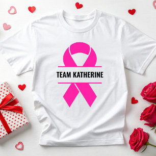 Gepersonaliseerde Team Kanker Borstkanker Bewustzi T-shirt