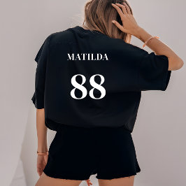 Gepersonaliseerde Team Logo Naam Nummer Moderne Sp T-shirt