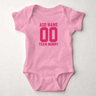 Gepersonaliseerde Team mama met Number Baby Bodysu Romper