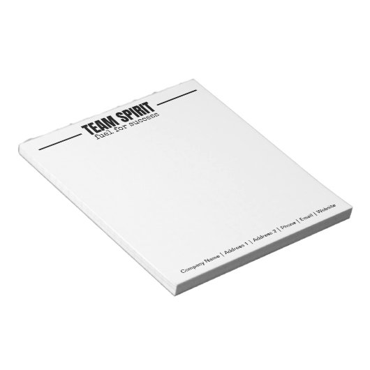 Gepersonaliseerde Team Spirit Personeel Kantoor Co Notitieblok (Schuin)