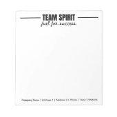 Gepersonaliseerde Team Spirit Personeel Kantoor Co Notitieblok (Voorkant)