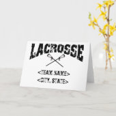 Gepersonaliseerde Team Stad Staat Lacrosse T-shirt Kaart (Gele Bloem)
