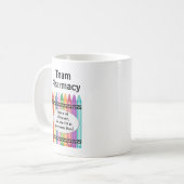 Gepersonaliseerde teamapotheek koffiemok (Voorkant links)