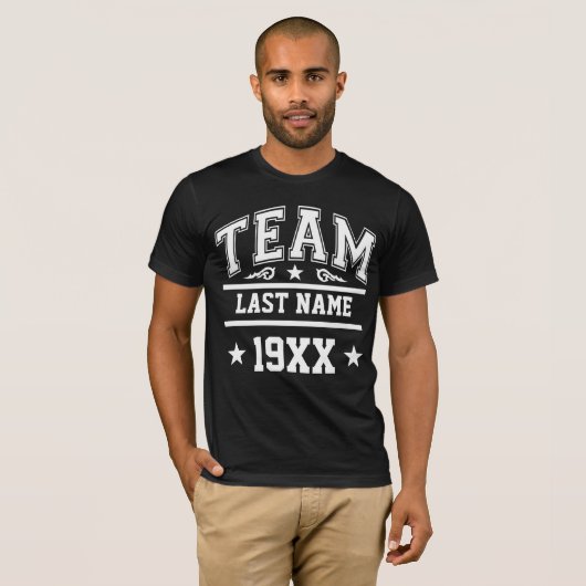 Gepersonaliseerde teamfamilie t-shirt (Voorkant volledig)
