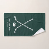 Gepersonaliseerde teamnaam Ice Hockey Green Custom Handdoek (Handdoek)