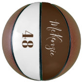 Gepersonaliseerde teamspeler Naam en nummer Basketbal (Verticaal)