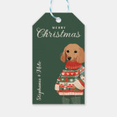 Gepersonaliseerde Teckel Hond Vakantie Gift Label Cadeaulabel (Voorkant)