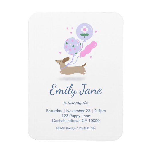 Gepersonaliseerde Teckel Liefhebber Verjaardagsfee Magneet (Verticaal)