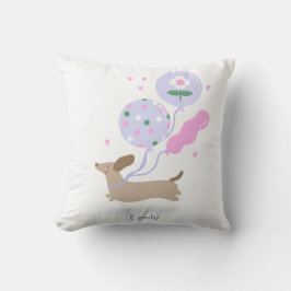 Gepersonaliseerde Teckel Verjaardagsfeest Hondenli Kussen