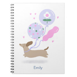 Gepersonaliseerde Teckel Verjaardagsfeest Hondenli Notitieboek