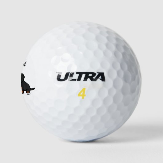 Gepersonaliseerde Teckel Vrienden 2 Golfballen (Logo)