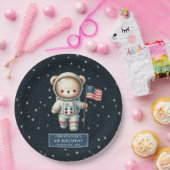 Gepersonaliseerde Teddy Astronaut Boy Party Bord (Feest)