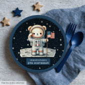 Gepersonaliseerde Teddy Astronaut Boy Party Bord