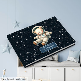 Gepersonaliseerde Teddy Bear Astronaut Boy Baby sh Gastenboek