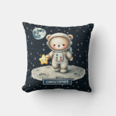 Gepersonaliseerde Teddy Bear Astronaut Kussen Baby (Voorkant)