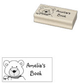 Gepersonaliseerde Teddy Bear Boekplaat Stempel (Gestempeld)