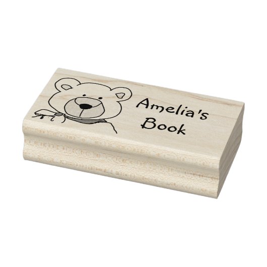 Gepersonaliseerde Teddy Bear Boekplaat Stempel (Stempel)