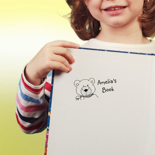 Gepersonaliseerde Teddy Bear Boekplaat Stempel