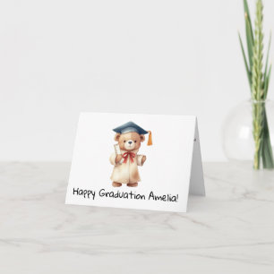 Gepersonaliseerde Teddy Bear Kindergarten Afstuder Kaart