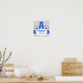 Gepersonaliseerde Teddy Bear Nursery Room Poster (Keuken)