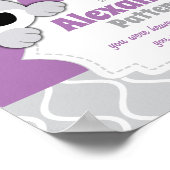 Gepersonaliseerde Teddy Bear Nursery Room Poster (Hoek)