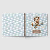Gepersonaliseerde Teddy Bear Pilot Baby shower Gas Gastenboek (Volledig)