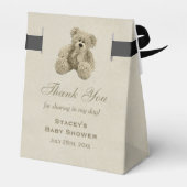 Gepersonaliseerde teddybeer dank u Baby shower Bedankdoosjes (Achterkant)