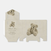 Gepersonaliseerde teddybeer dank u Baby shower Bedankdoosjes (Uitgevouwen)