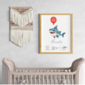 Gepersonaliseerde Teddybeer met ballonnen kwekerij Poster