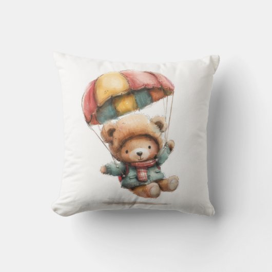 Gepersonaliseerde teddybeer met parachute kussen (Voorkant)