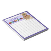 Gepersonaliseerde Teddybeer Mitswa Notitieblok - P (Schuin)